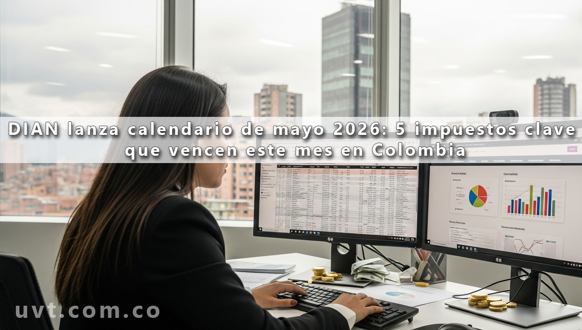 DIAN lanza calendario de mayo 2026 5 impuestos clave que vencen este mes en Colombia