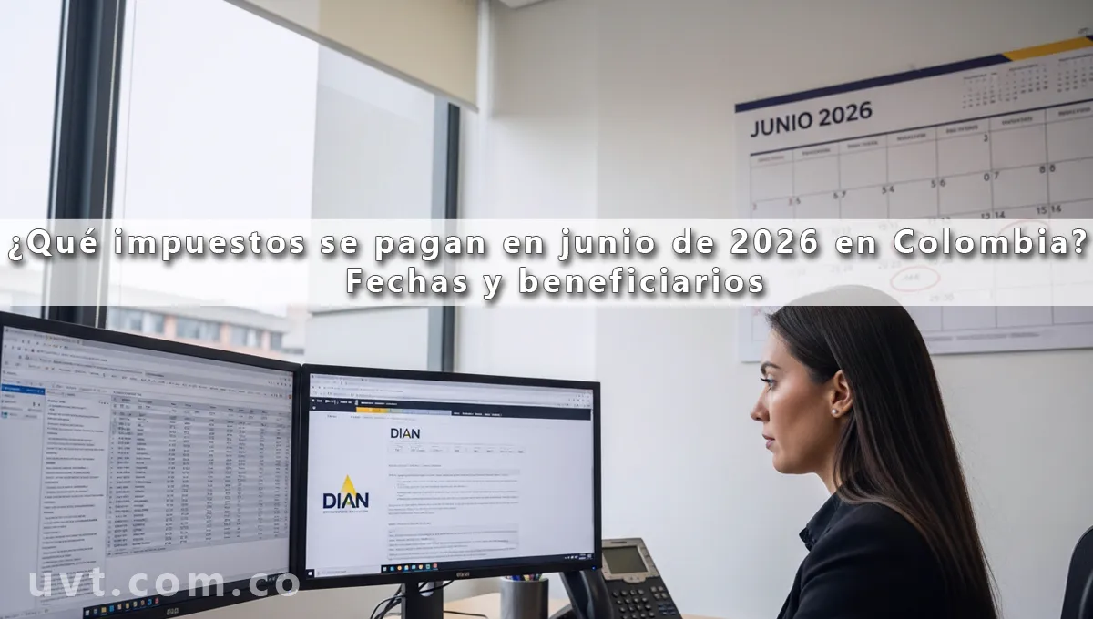 Qué impuestos se pagan en junio de 2026 en Colombia Fechas y beneficiarios